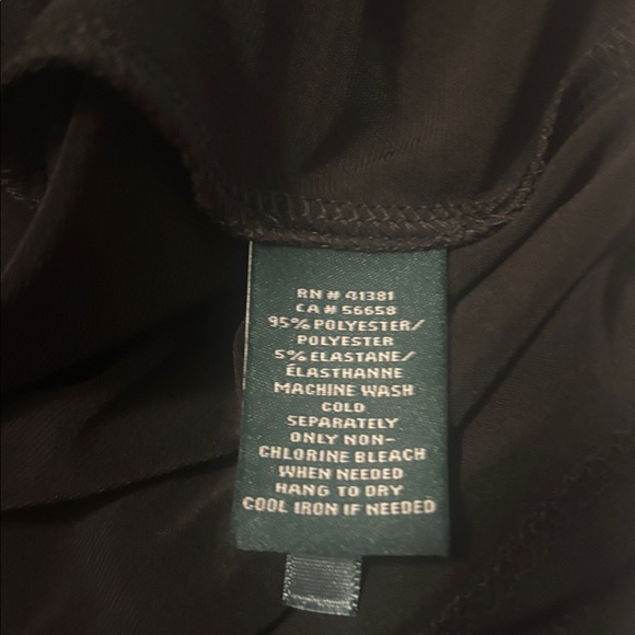 Ralph Lauren Black Ruched Cap Sleeve Asymmetrical Dress SZ 12 LBD Midi bodycon - Picture 4 of 10